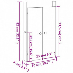 Türen für Outdoor-Küche 2 Stk. 50x9x82 cm Massivholz Kiefer