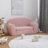 Kinder-Schlafsofa 2-Sitzer Rosa Weicher Plüsch