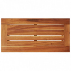 Garten-Beistelltisch Holzplatte Beige 58x27,5x55 cm Poly Rattan