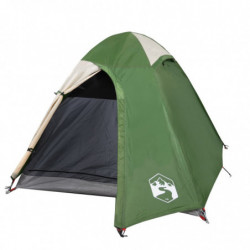 Campingzelt 2 Personen Grün 254x135x112 cm 185T Taft