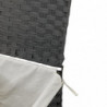 Wäschekorb mit Deckel Grau 46x33x60 cm Poly Rattan