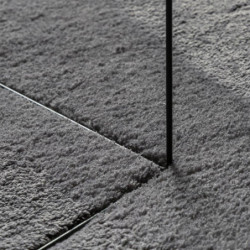 Teppich HUARTE Kurzflor Weich und Waschbar Anthrazit 160x160 cm
