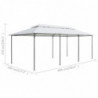 Pavillon Wilhelmine 600x298x270 cm Weiß 180g/m²