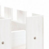 Hochbeet Lattenzaun-Design Weiß 100x50x50 cm Massivholz Kiefer
