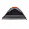 Campingzelt 2 Personen Grau & Orange 224x248x118 cm 185T Taft