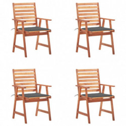 Garten-Essstühle 4 Stk. mit...