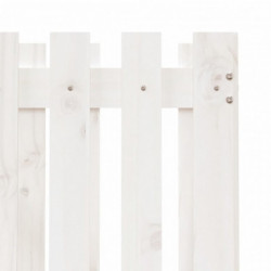 Pflanzkübel Lattenzaun-Design Weiß 70x70x70cm Massivholz Kiefer