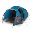 Campingzelt 4 Personen Blau 360x135x105 cm 185T Taft