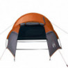 Campingzelt 4 Personen Grau & Orange 360x135x105 cm 185T Taft