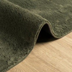 Teppich HUARTE Kurzflor Weich und Waschbar Waldgrün 160x230 cm