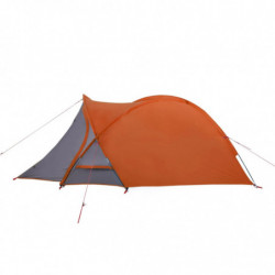 Campingzelt 2 Personen Grau & Orange 320x140x120 cm 185T Taft