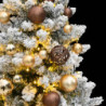 Künstlicher Weihnachtsbaum Klappbar 150 LEDs & Kugeln 120 cm