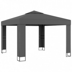 Pavillon mit Doppeldach 3 x 3 m Anthrazit