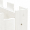 Hochbeet Lattenzaun-Design Weiß 200x30x30 cm Massivholz Kiefer