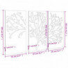 3-tlg. Garten-Wanddeko 105x55 cm Cortenstahl Baum-Design