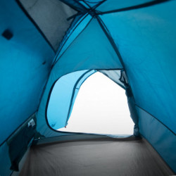 Campingzelt 4 Personen Blau 267x272x145 cm 185T Taft