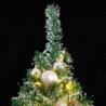 Künstlicher Weihnachtsbaum 300 LEDs & Kugeln Beschneit 240 cm