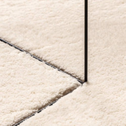 Teppich HUARTE Kurzflor Weich und Waschbar Beige 200x200 cm