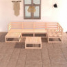 7-tlg. Garten-Lounge-Set Mele Massivholz Kiefer