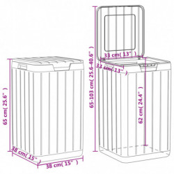 Outdoor-Mülltonne Grau 38x38x65 cm PP