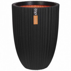 Capi Vase Urban Tube Elegant Niedrig 46 x 58 cm Schwarz PKBLT783