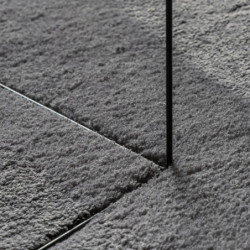 Teppich HUARTE Kurzflor Weich und Waschbar Anthrazit Ø 200 cm