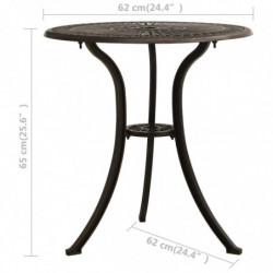 3-tlg. Bistro-Set Doro Aluminiumguss Bronzen