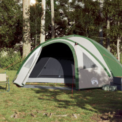 Campingzelt 4 Personen Grün 300x250x132 cm 185T Taft
