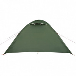 Campingzelt 4 Personen Grün 300x250x132 cm 185T Taft