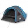 Campingzelt 4 Personen Blau 300x250x132 cm 185T Taft