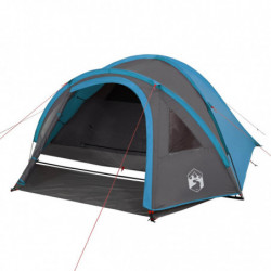 Campingzelt 4 Personen Blau 300x250x132 cm 185T Taft