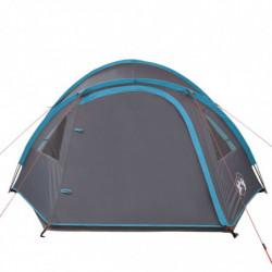 Campingzelt 4 Personen Blau 300x250x132 cm 185T Taft