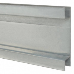 Pfosten für Gabionenzaun Silbern 240 cm Verzinkter Stahl