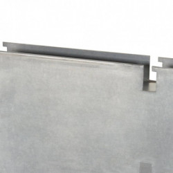 Pfosten für Gabionenzaun Silbern 240 cm Verzinkter Stahl