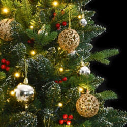 Künstlicher Weihnachtsbaum Klappbar 150 LEDs & Kugeln 150 cm