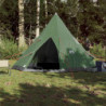 Campingzelt 4 Personen Grün 367x367x259 cm 185T Taft