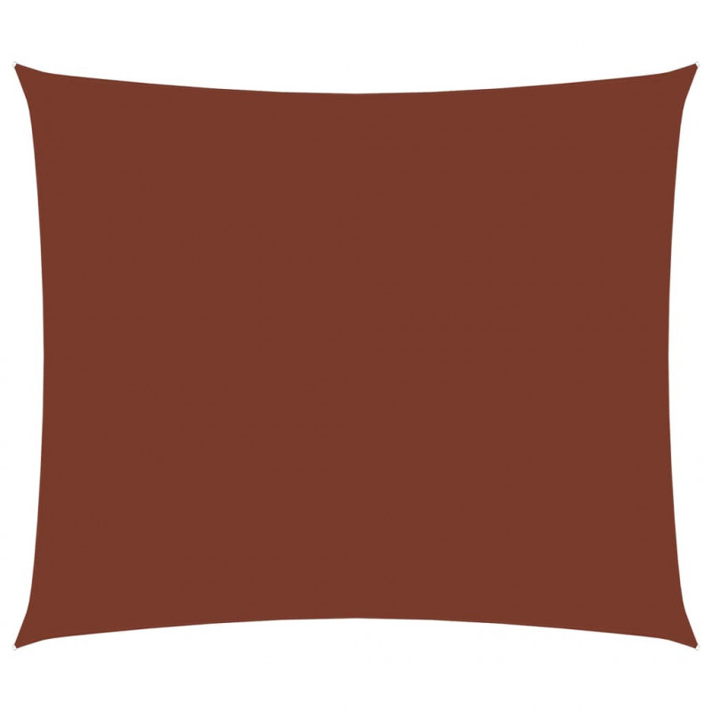 Sonnensegel Oxford-Gewebe Rechteckig 6x7 m Terracotta-Rot