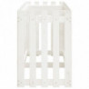 Hochbeet Lattenzaun-Design Weiß 200x50x70 cm Massivholz Kiefer