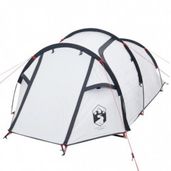 Campingzelt 3 Personen Weiß 370x185x116 cm 190T Taft