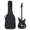 E-Gitarre für Anfänger mit Tasche Schwarz 4/4 39"