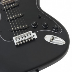 E-Gitarre für Anfänger mit Tasche Schwarz 4/4 39"