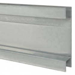 Pfosten für Gabionenzaun Silbern 280 cm Verzinkter Stahl