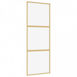 Schiebetür Golden 76x205 cm ESG-Klarglas und Aluminium