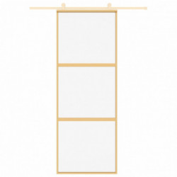 Schiebetür Golden 76x205 cm ESG-Klarglas und Aluminium