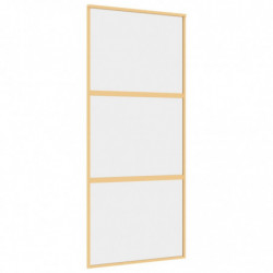 Schiebetür Golden 90x205 cm ESG-Klarglas und Aluminium