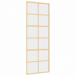 Schiebetür Golden 76x205 cm ESG-Klarglas und Aluminium