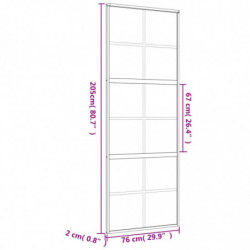 Schiebetür Golden 76x205 cm ESG-Klarglas und Aluminium