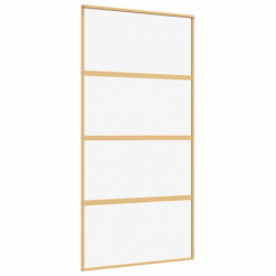 Schiebetür Golden 102,5x205 cm ESG-Klarglas und Aluminium