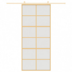 Schiebetür Golden 90x205 cm Matt ESG-Glas und Aluminium