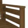Gartenbank mit Tisch 2-Sitzer Honigbraun Massivholz Kiefer